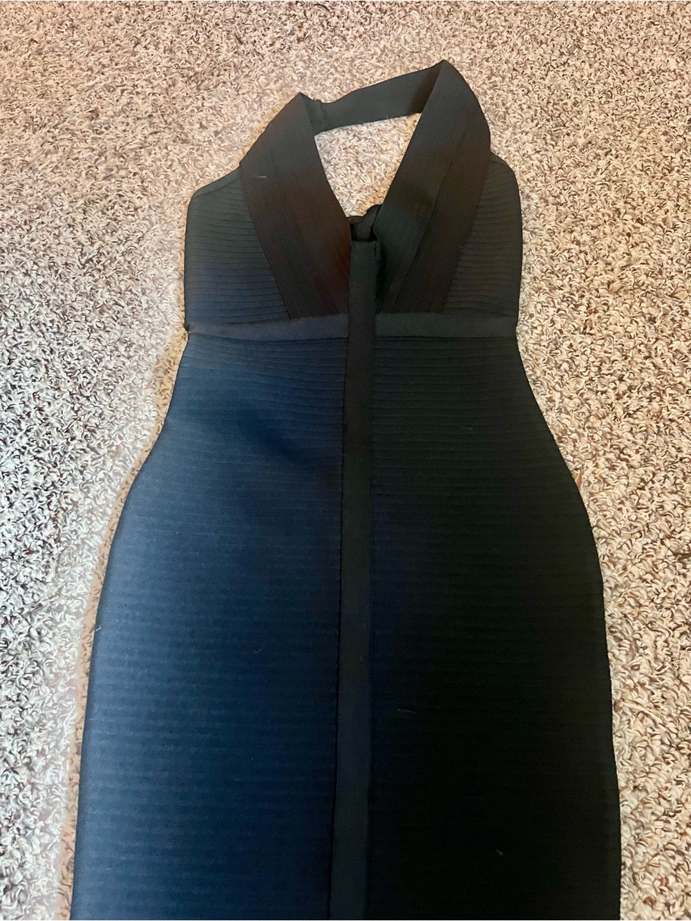 Halter Neck Black Bodycon Dress
